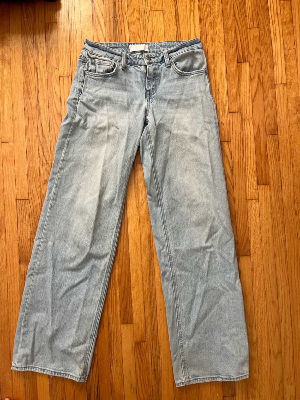 Light Blue Low Rose Women’s Straight-Leg Jeans
